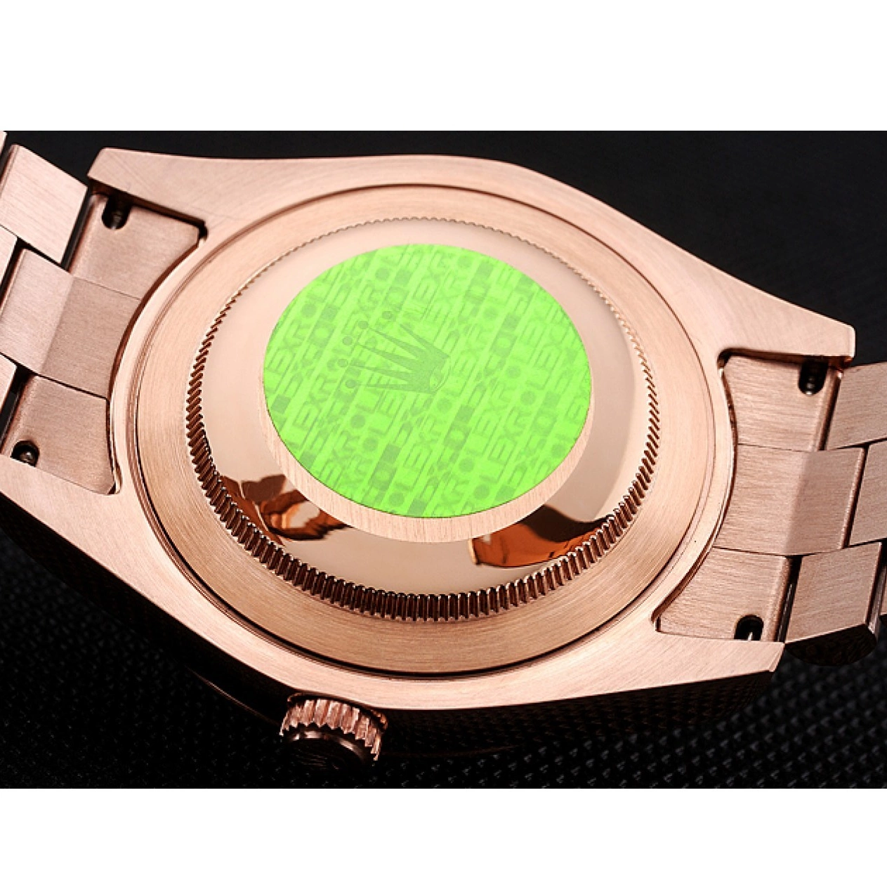 MiroTime 0710 Swiss Rolex Day Date 40 Rose Gold Etched Dial Rose Gold Case And Bracelet